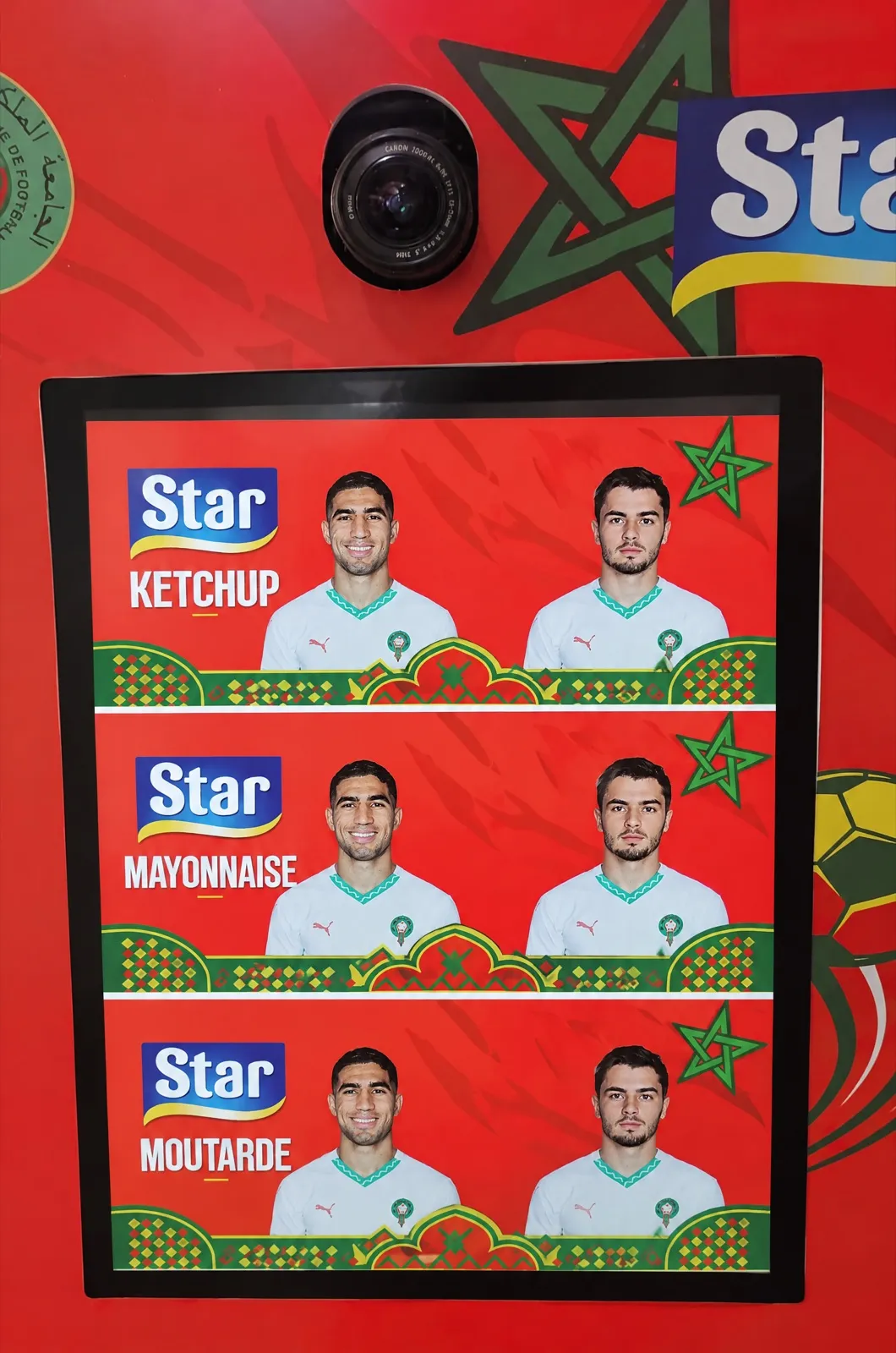 L’écran de la borne Star propose de choisir entre ketchup, mayonnaise et moutarde