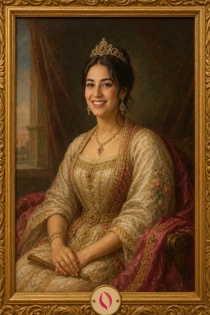 Faceswap photo — le visage d’une invitée dans un tableau classique