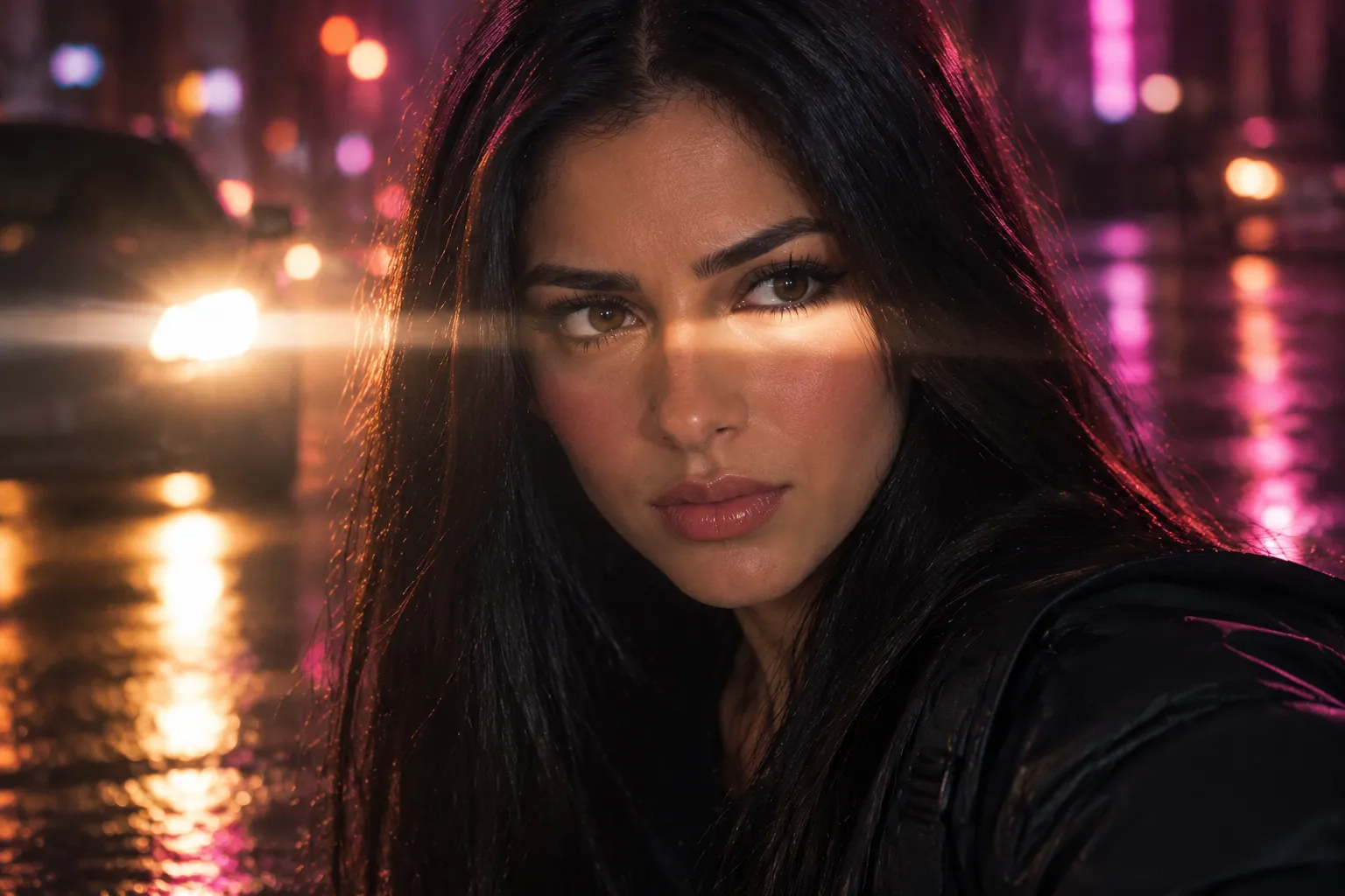 Recherche visuelle : gros plan et reflet lumineux sur le visage